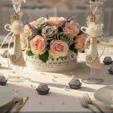 Wedding candle holder set, 4 pieces